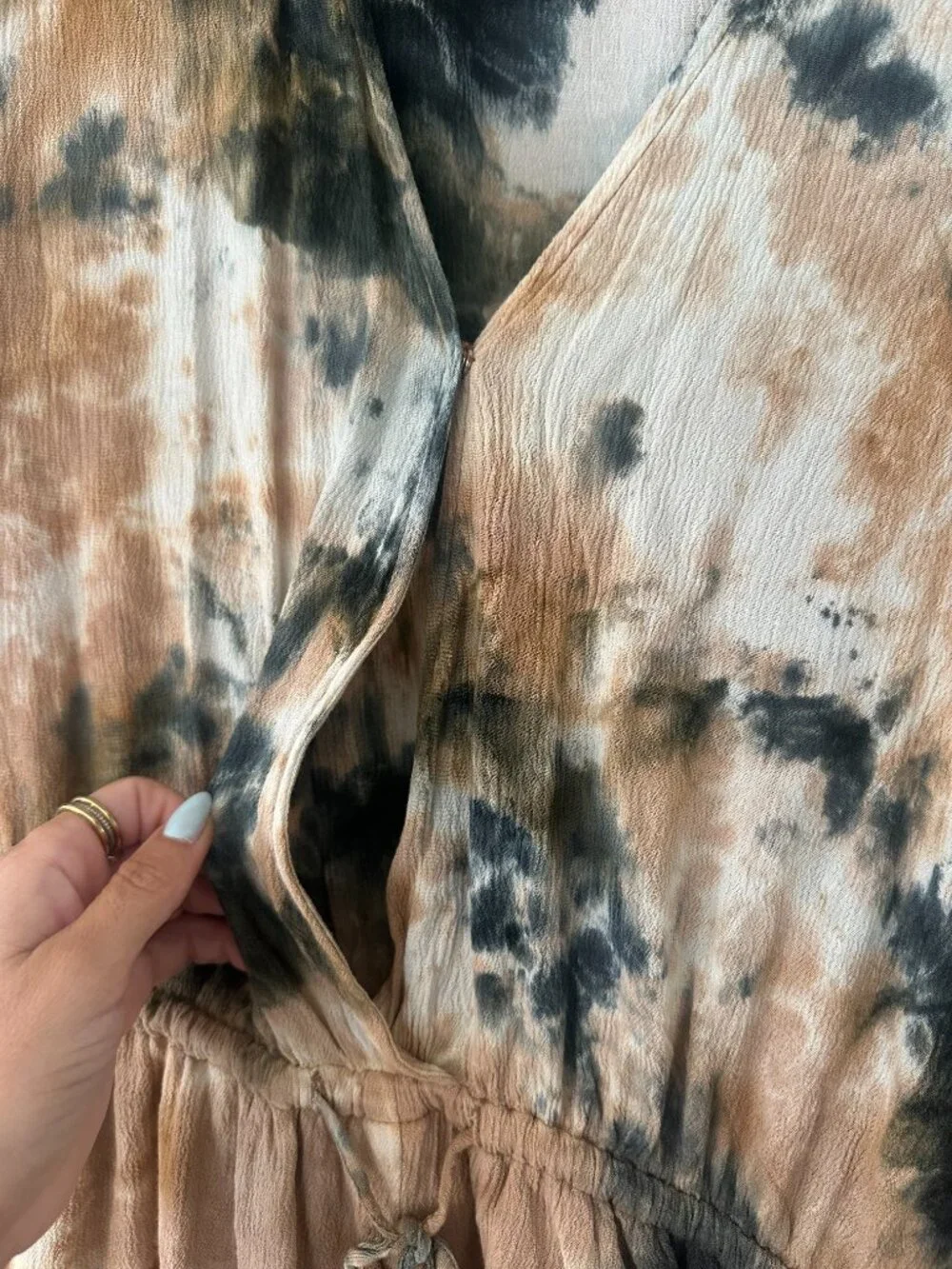 Tie Dye Flowy Romper Small
